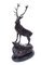 Large Bronze Stag Statuettes in Moigniez Style, Set of 2 8