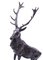 Large Bronze Stag Statuettes in Moigniez Style, Set of 2 9