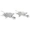 19th Century French Silver Salt Dishes in Shape of Wheelbarrows, Set of 2, Image 1