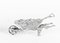 19th Century French Silver Salt Dishes in Shape of Wheelbarrows, Set of 2, Image 4