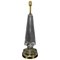 Mid-Century Glass & Brass Obelisk Table Lamp, Image 1