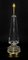 Mid-Century Glas & Messing Obelisk Tischlampe 6