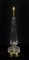 Mid-Century Glas & Messing Obelisk Tischlampe 2
