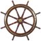 19th Century Teak & Brass 8-Spoke Ships Wheel 1