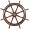 19th Century Teak & Brass 8-Spoke Ships Wheel, Image 1
