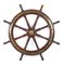19th Century Teak & Brass 8-Spoke Ships Wheel, Image 7