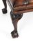 Mid-Century Chippendale Ball & Claw Buttoned Leather Stool, Image 10