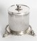 19th Century Silver Plate & Cut Glass Drum Biscuit Box 2