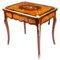 French Burr Walnut Marquetry Card or Backgammon Table, 19th Century, Image 1