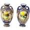 Taisho Period Hand Painted Noritake Porcelain Vases, 1920s, Set of 2 1