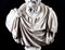 Marble Bust and Pedestal Depicting Roman Emperor Lucius Versus, Set of 2 5