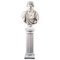 Marble Bust and Pedestal Depicting Roman Emperor Lucius Versus, Set of 2 1