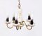 Porcelain and Brass 4-Light Chandelier, Image 2