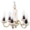 Porcelain and Brass 4-Light Chandelier, Image 1