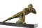Art Deco Bronzed Sculpture Depicting Watchman by Jean De Roncourt, 1920s 8