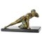 Art Deco Bronzed Sculpture Depicting Watchman by Jean De Roncourt, 1920s 1