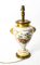 Lámpara de mesa francesa de porcelana pintada a mano y dorada, siglo XIX, Imagen 7