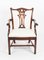 20th Century Chippendale Revival Mahogany Armchairs, Set of 10 5