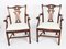 20th Century Chippendale Revival Mahogany Armchairs, Set of 10 2
