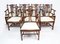 20th Century Chippendale Revival Mahogany Armchairs, Set of 10 14