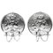 20th Century Silver Plated Brass Wall Lights, Set of 2 1