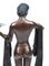 Art Déco Figur eines Bronze Mädchens mit Schal und Platte 11