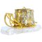 Russian Gilt Bronze & Rock Crystal Sleigh Sculpture Inkwell, 19th Century, Image 1