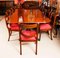 Twin Pillar Dining Table & 12 Dining Chairs by William Tillman, 20th Century, Set of 13 2