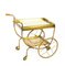 French Modernist Gilded Drinks Serving Trolley, Mid-20th Century 16