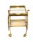 French Modernist Gilded Drinks Serving Trolley, Mid-20th Century 10