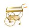 French Modernist Gilded Drinks Serving Trolley, Mid-20th Century 12