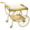 French Modernist Gilded Drinks Serving Trolley, Mid-20th Century 1