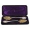 Victorian Silver Plated & Gilt Berry Serving Spoons, 19th Century, Set of 2 1