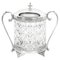 19th Century Silver Plate & Cut Glass Biscuit Box, Image 1