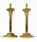 19th Century Victorian Brass Corinthian Column Table Lamps, Set of 2 2