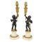 19th Century French Ormolu & Patinated Bronze Cherub Table Lamps, Set of 2, Image 1