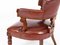 19th Century Victorian Oak Leather Desk Chair, Image 9