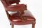 19th Century Victorian Oak Leather Desk Chair, Image 16