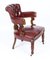 19th Century Victorian Oak Leather Desk Chair, Image 2