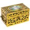 19th Century Brass Palais Royal Porcelain Mounted Casket, Image 1