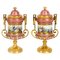 19th Century French Ormolu Mounted Pink Sevres Lidded Vases, Set of 2, Image 1