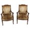 19th Century French Empire Armchair Fauteuils Chairs, Set of 2 1
