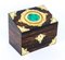 19th Century Gothic Revival Brass Inset Malachite Coromandel Casket 17