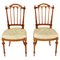 Victorian Satinwood Sheraton Revival Side Chairs, 19th-Century, Set of 2 1