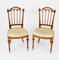 Victorian Satinwood Sheraton Revival Side Chairs, 19th-Century, Set of 2 19