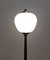 Vintage Italian Opaline Glass, Beech and Brass Floor Lamp with Marble Base 4