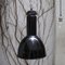 Vintage Industrial Pendant Light in Black Enamel, 1930s 4