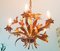 Gold Plated Floral Chandelier, Italy, 1940s, Image 10