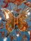 Red Butterfly Murano Glass Sputnik Black Chandelier from Murano Glass 1