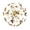 Blattgold Schmetterling Murano Glas Sputnik Kronleuchter von Murano Glas 1
